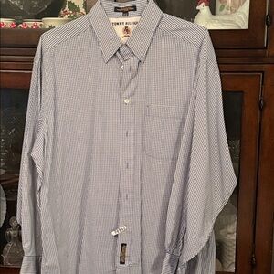 Tommy Hilfiger Men's Navy Plaid Shirt